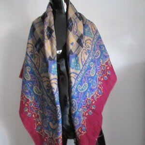 A. BROD polyester paisley floral print scarf